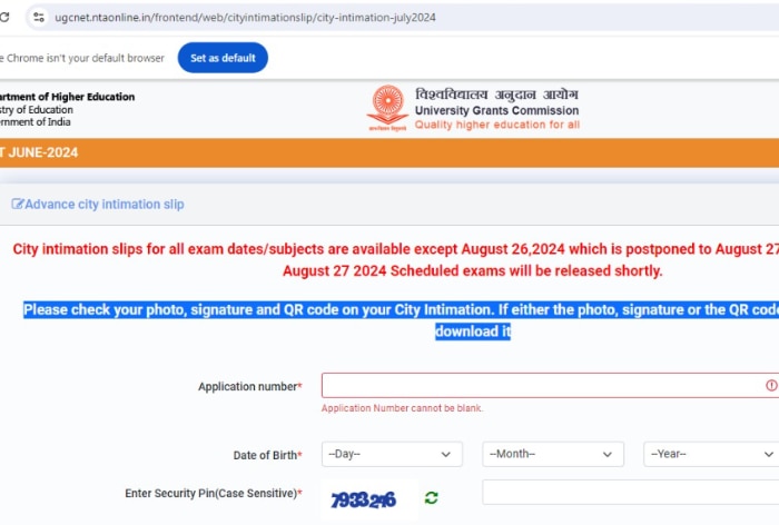 UGC NET Exam Postponed For Aug 26; Check Revised Schedule, City Intimation Slip