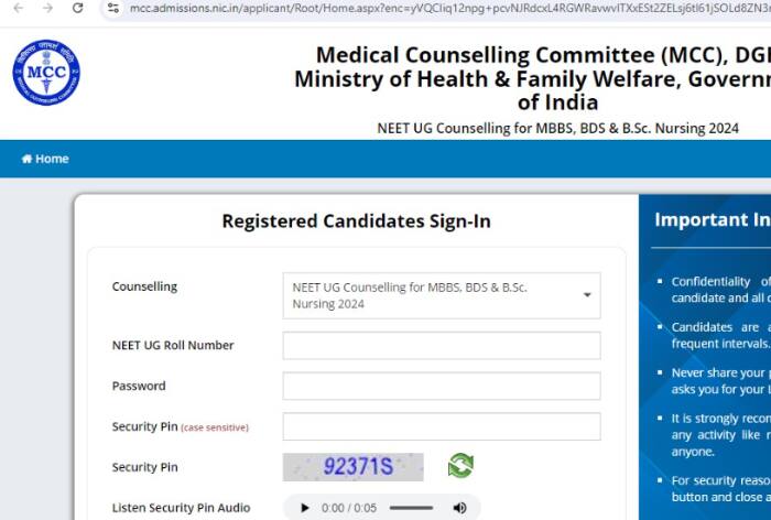 NEET UG 2024 Counselling: MCC Round 1 Seat Allotment Process Begins Today; Reporting Dates Here