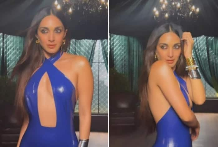 Kiara Advani Turns Indian Catwoman in Halter Neck Blue Latex Suit! Check Outfit Price