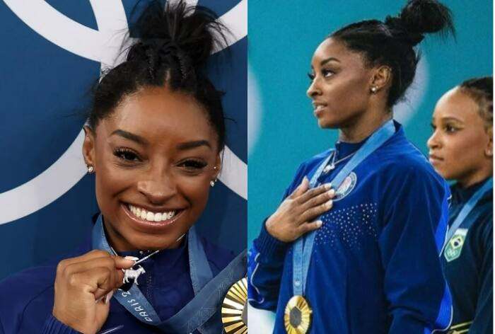 Simone Biles Clinches Another Gold But Her Diamond GOAT Necklace is Making Headlines - Here is Why