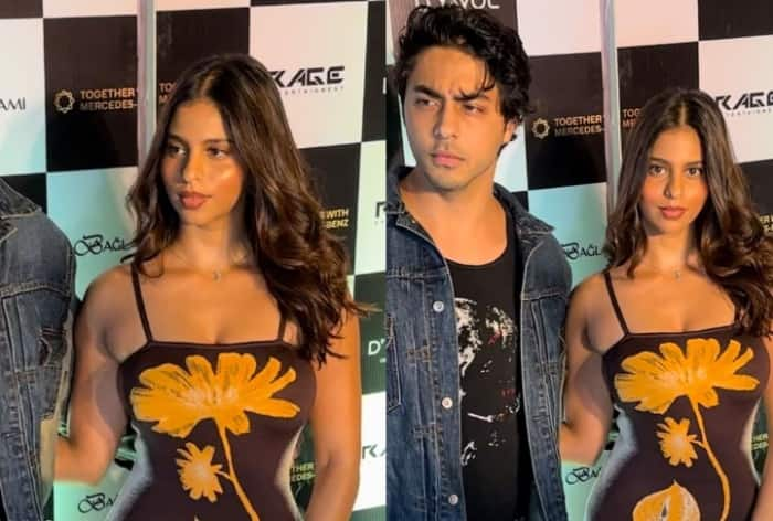 Suhana Khan Looks Night-Out Ready With Aryan Khan in Chic Floral Bodycon Dress- Check PRICE!