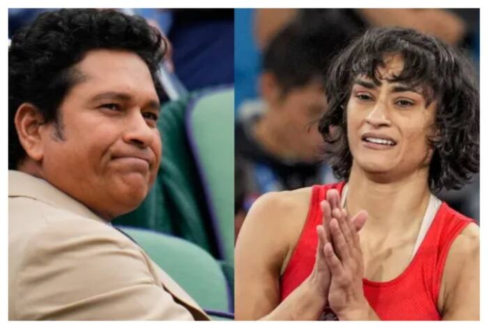 Sachin Tendulkar, Sachin Tendulkar supports Vinesh Phogat, Vinesh Phogat stats, Vinesh Phogat retiremet, Vinesh Phogat disqualification, Sachin Tendulkar bats for Vinesh Phogat