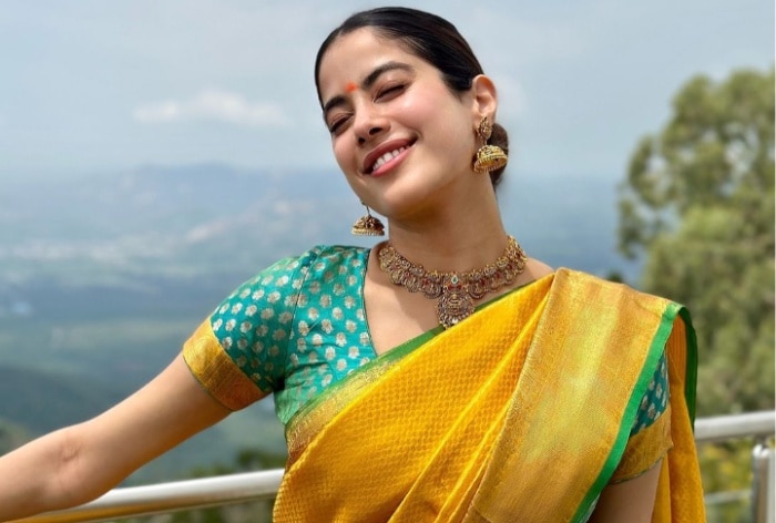 Janhvi Kapoor’s Saree Saga Continues in Traditional Kanjeevaram Pick And Temple Jewelry During Her Tirupati Visit on Sridevi’s Birthday- See Pic