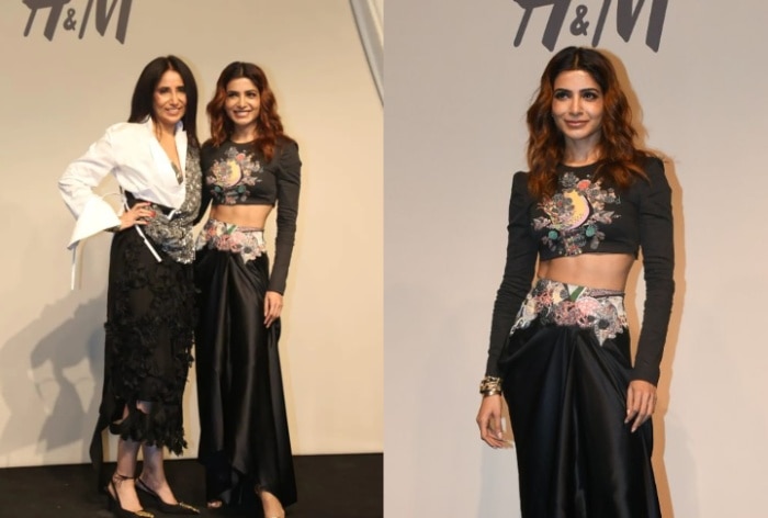 Samantha Ruth Prabhu’s Shoulder Pad Top And Draped Silk Skirt Brings The Bohemian Chic Vibe to The Weekend- Check Outfit Price!