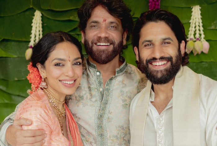 Naga Chaitanya-Sobhita Dhulipala Are Engaged, Nagarjuna Welcomes Daughter-In-Law on 8.8.8; See Couple South Indian Looks