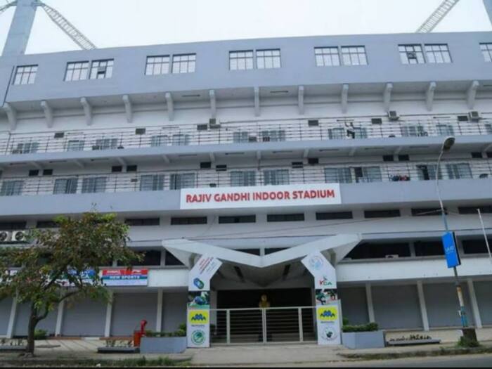 Rajiv Gandhi Indoor Stadium in Kochi  Kerala