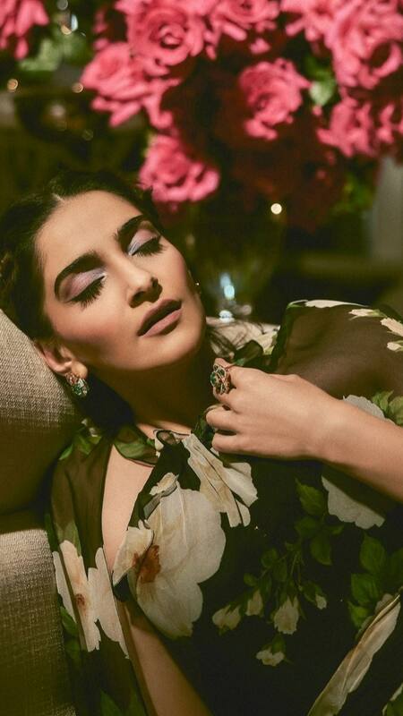 Sonam Kapoor Looks Like a Garden in Bloom in Her Floral Green Dress With  Cape