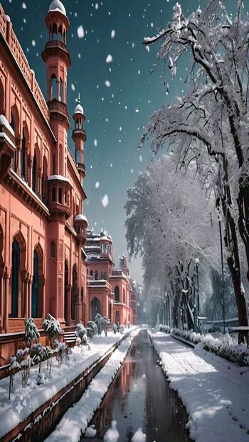 लखनऊ में बर्फ पड़ जाए तो कैसा दिखेगा नजारा, AI ने दिखाया कमाल