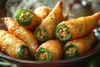 Experience The Joy Of Monsoon With Gujarati Mirchi Bhajiya In 6 Steps