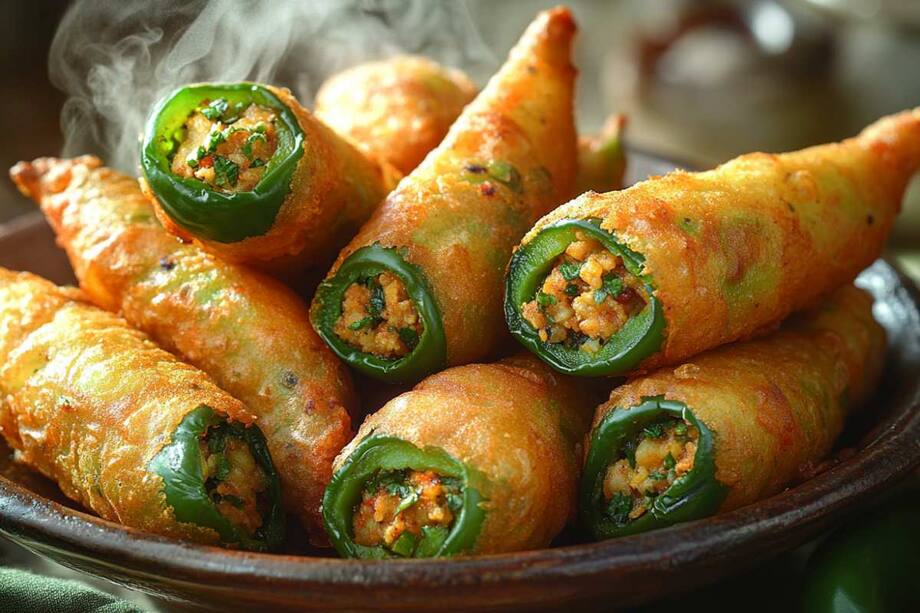 Experience The Joy Of Monsoon With Gujarati Mirchi Bhajiya In 6 Steps