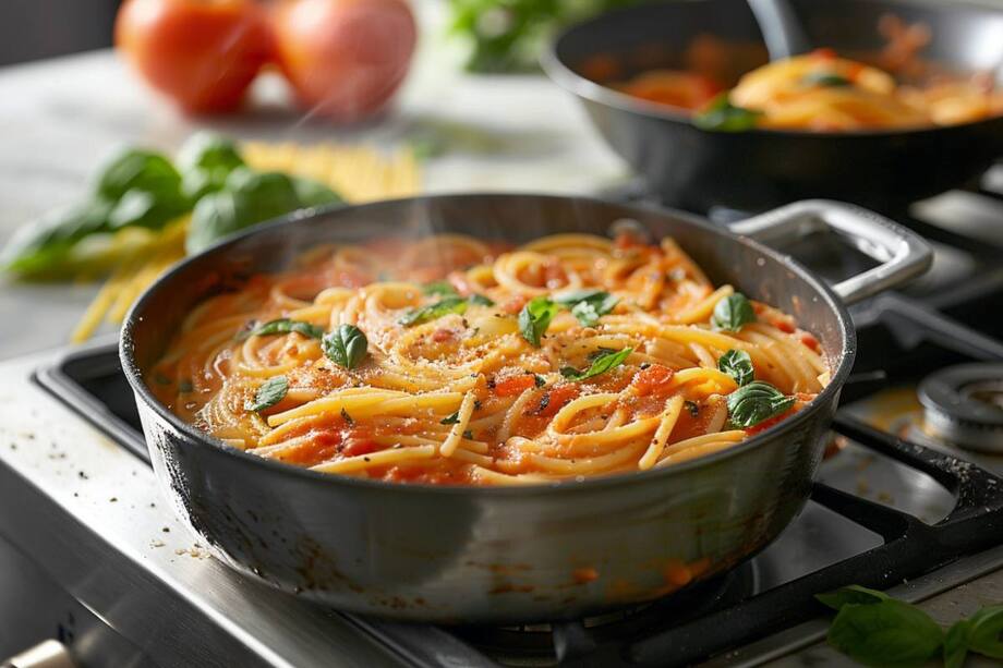 Make A Delicious Creamy Tomato Basil Pasta In 5 Simple Steps
