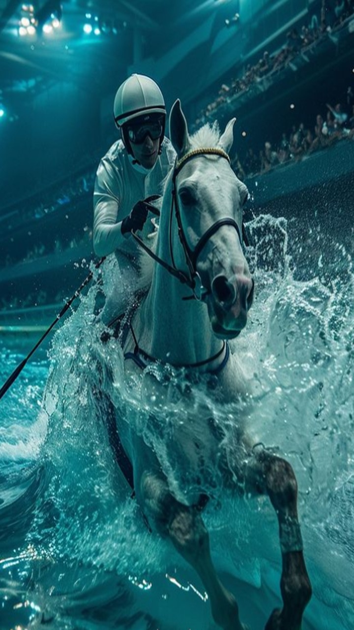 Underwater Racing Underwater Horse Racing In Dubai - Stunning AI Images