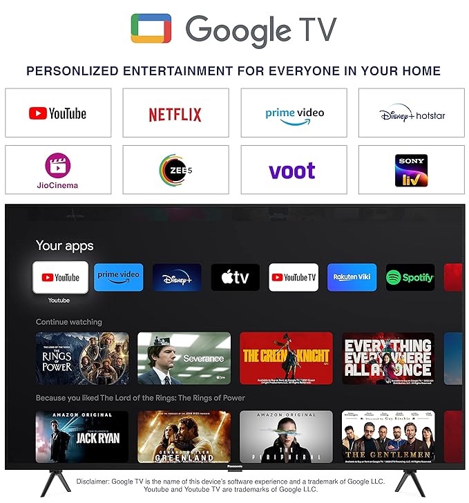 Panasonic 55-inch 4K Ultra HD Smart LED Google TV (TH-55MX660DX)