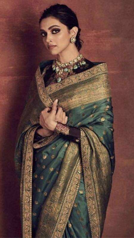 Saree Party Wear Verde – Abito Tradizionale Indiano/pakistano In Georgette – Nuovo