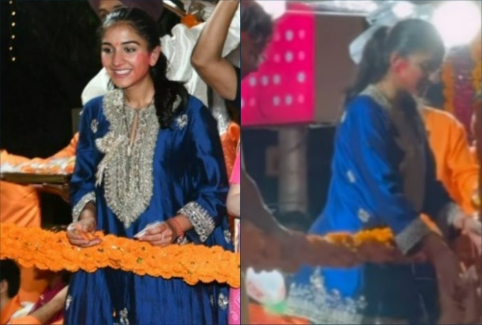 Radhika Merchant Exudes Regal Elegance in Navy Blue Tunic Set For Her First Ganesh Visarjan as ‘Ambani Bahu’- Check Outfit Price Here!