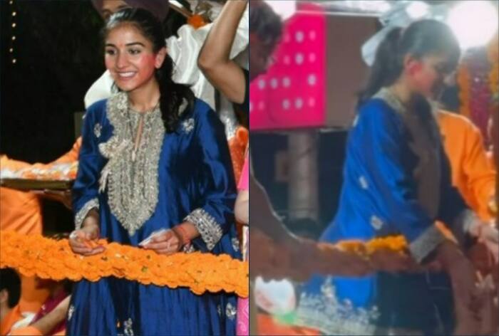 Radhika Merchant dazzles in blue suit for Ganesh Visarjan