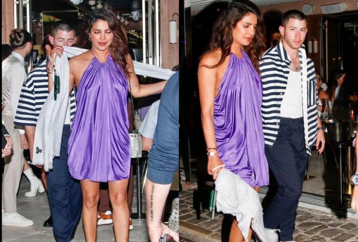 Priyanka Chopra's fabulous halter neck violet dress sets weekend style goals like nothing else- Check price!