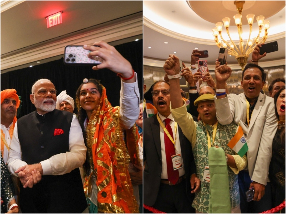 Indian diaspora welcomes PM Modi at New York hotel with dance show, hugs, selfies