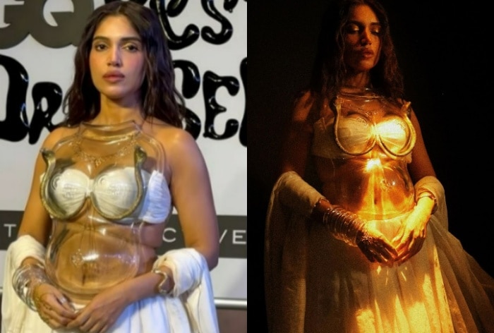 Bhumi Pednekar trolled for her latest glass armour saree look, netizens say, ‘It’s naagin core’