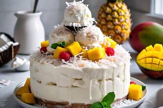 5 Easy Steps To Make Delicious No-Cook Coconut Ice Cream Cake