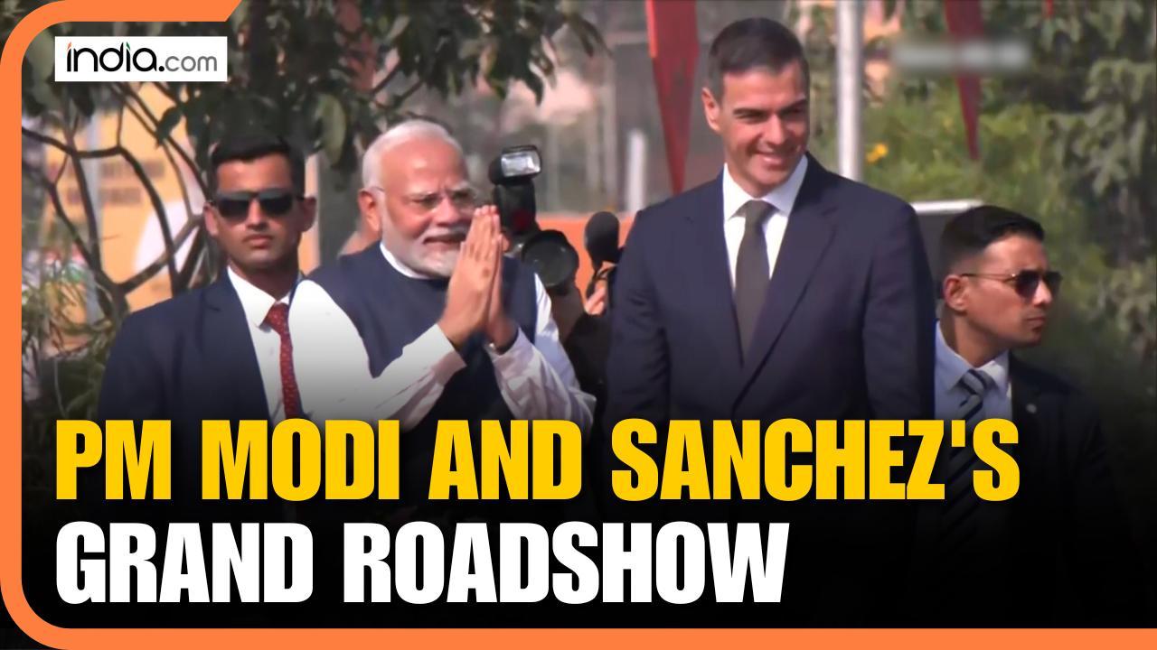 PM Modi and Spain’s President Sanchez Hold Grand Roadshow in Vadodara ...
