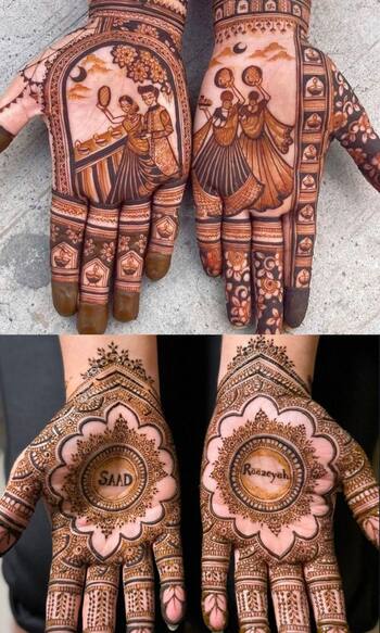 Karva Chauth mehndi: Creative ways to hide your husband’s name