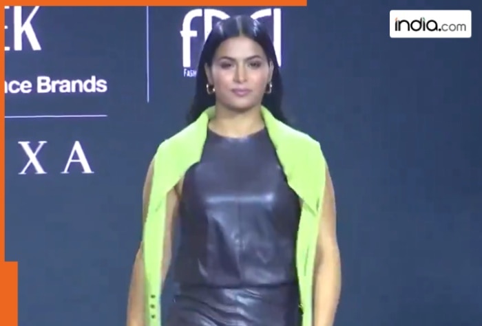 Olympic medalist shooter Manu Bhaker does ramp walk at Lakme Fashion Week