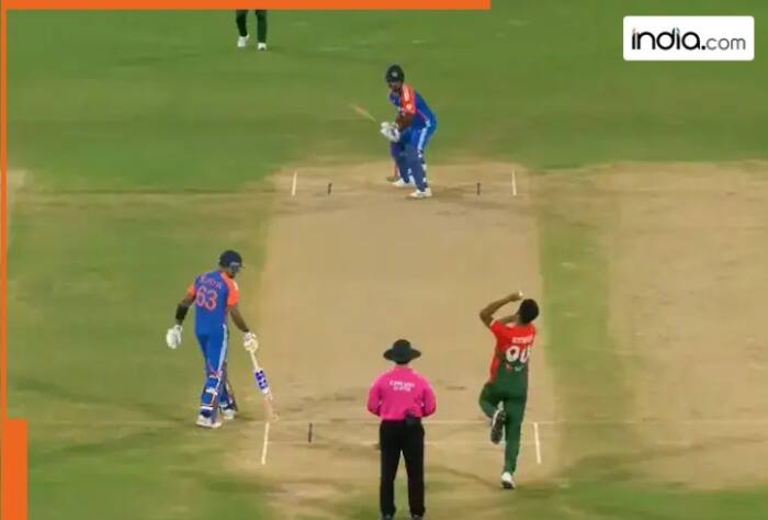 India vs Bangladesh 2024, IND vs BAN 2024, India vs Bangladesh T20I 2024, IND vs BAN T20I 2024, Sanju Smason's stunning shot video, Sanju Samson's shot over covers video, Sanju Samson's shot over cover to Mustafizur Rehman video, Sanju Samson's stunning shot against Mustafizur Rehman video, Sanju Samson's stunning shot in IND vs BAN match, Gautam Gambhir, Harsha Bhogle, Ravi Shastri, cricket, cricket news