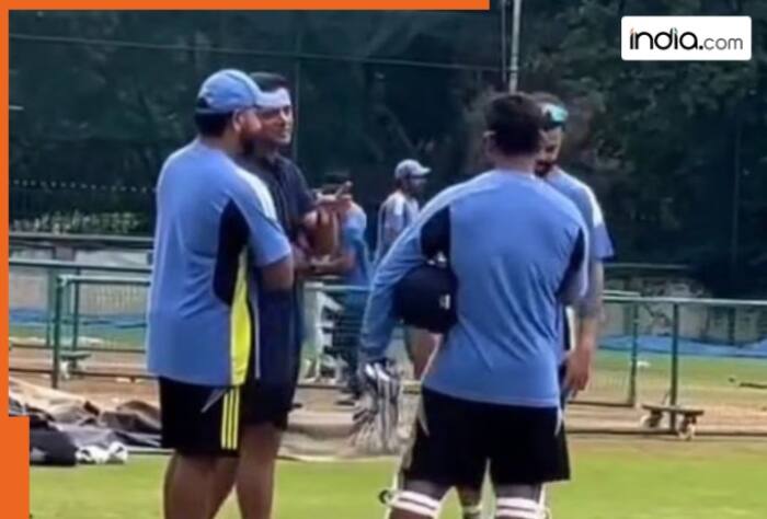 Rahul Dravid reunite with Virat Kohli, Rahul Dravid reunite with Rohit Sharma, Rahul Dravid reunite with Rishabh Pant, Rahul Dravid reunite with Virat Kohli at Chinnaswamy Stadium, Rahul Dravid reunite with Rohit Sharma at Chinnaswamy Stadium, Rahul Dravid reunite with Rishabh Pant at Chinnaswamy Stadium, Rahul Dravid reunite with Virat Kohli in Bengaluru, Rahul Dravid reunite with Rohit Sharma in Bengaluru, Rahul Dravid reunite with Rishabh Pant in Bengaluru, cricket, cricket news, cricket videos