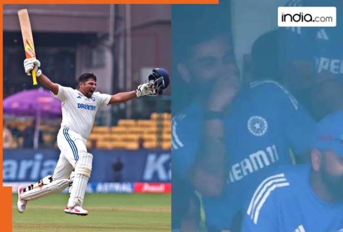 Sarfaraz Khan’s ton celebration burst Virat Kohli into laughter, WATCH Video