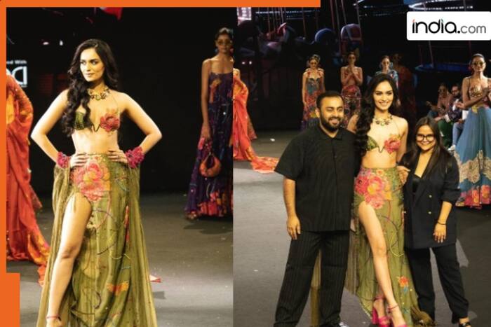 Miss World Manushi Chhillar steals the show at Lakme Fashion Week, turns muse for designers Rishi and Vibhuti