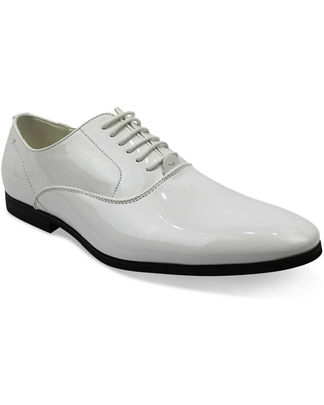 Men's Tuxedo Shoes Patent Leather Traditional Round Toe Lace Up Oxfords AZAR