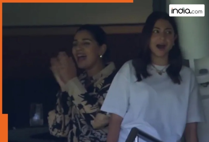 Anushka Sharma and Sanjana Ganesan couldn’t control themselves after Mitchell Starc’s wicket, their reaction worth crores goes viral!