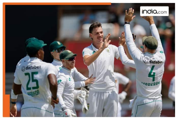 Marco Jansen, Marco Jansen 7 wickets, Marco Jansen 7 wickets vs sri lanka, Marco Jansen 7 wickets reduce sri lanka to 42, Marco Jansen vs sl, sl vs sa, sri lanka vs south africa, sri lanka lowest test score, durban test sri lanka collapse, marco jansen 7 wickets, south africa vs sri lanka test highlights, sri lanka bowling collapse, marco jansen career best figures, sri lanka lowest score vs south africa, fastest bowling collapse in test cricket, durban test day 2 highlights, south africa vs sri lanka scorecard, marco jansen 7 wickets in test match, sri lanka bundled out for 42 runs, south africa take big lead in durban test, seam bowling dominance in Durban, will sri lanka come back in the test match