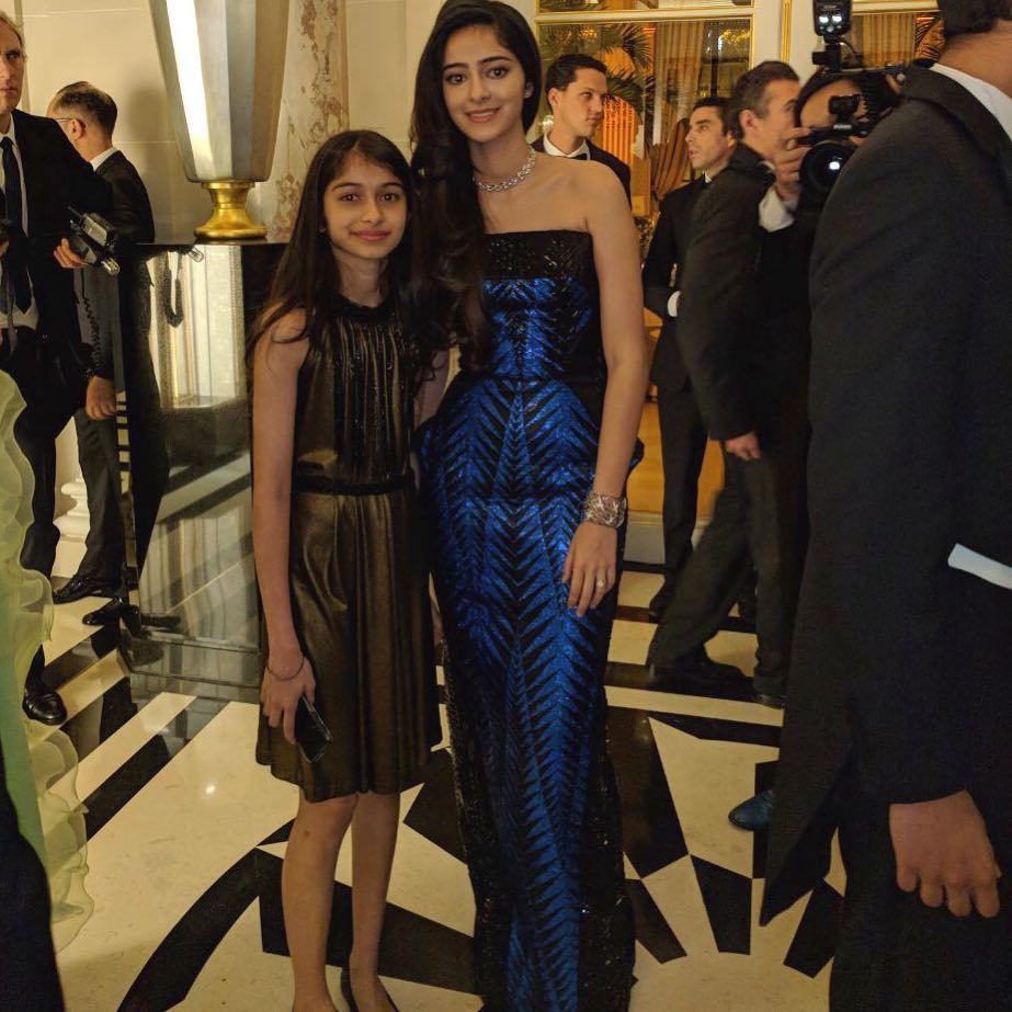 Ananya Panday with sister Rysa Panday at Le Bal 2017