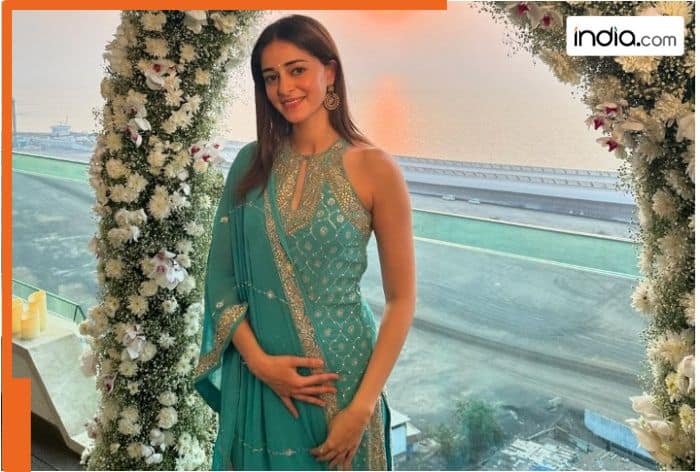 Ananya Panday's blue suit at sister's wedding