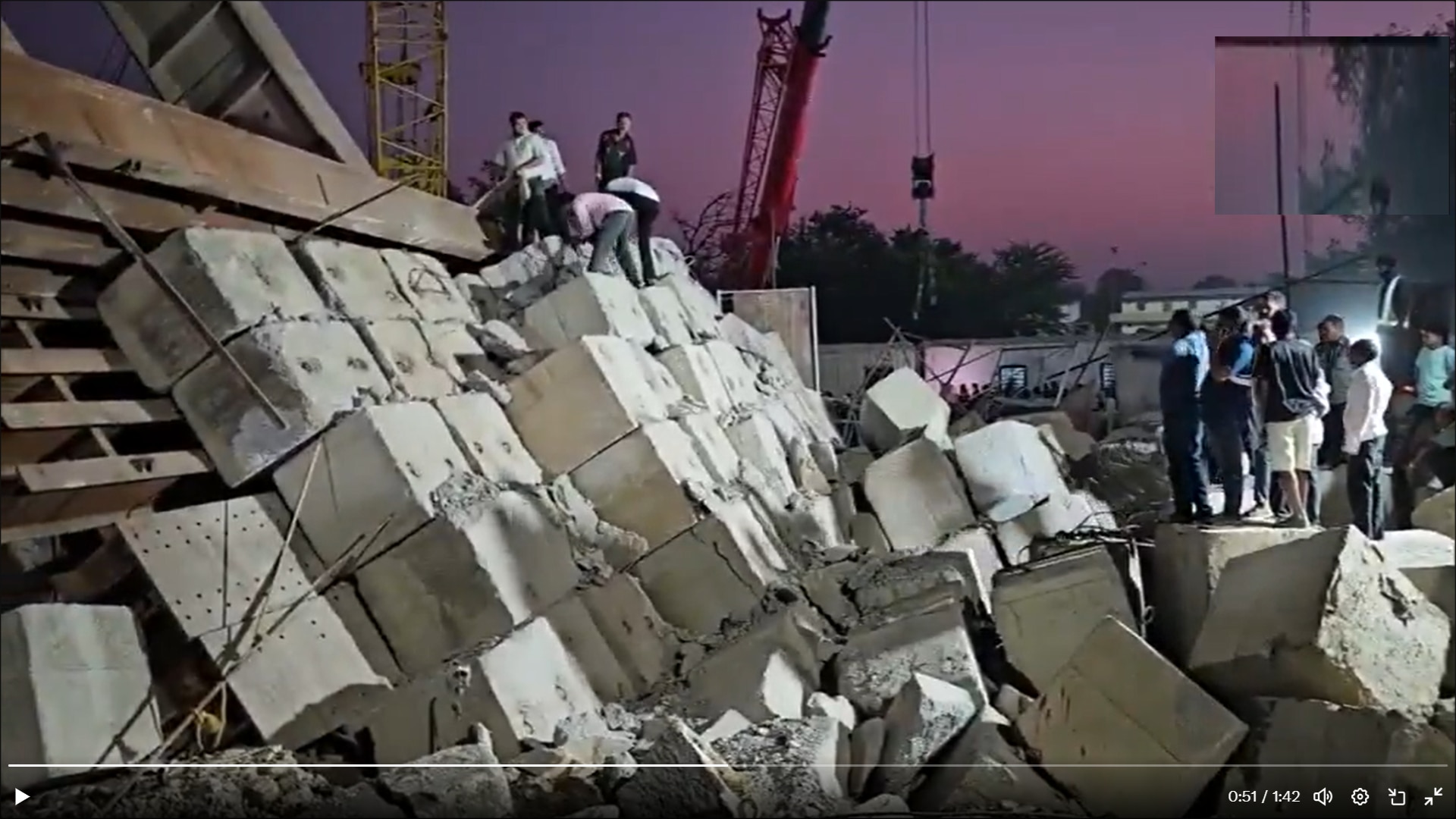 Breaking: 2 Dead, several injured after concrete blocks collapse at Bullet Train construction site in Gujarat