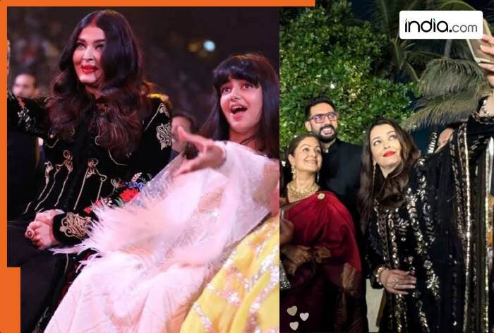 Aaradhya Bachchan flaunts her dance moves to 'Desi Girl' with Aishwarya Rai and Abhishek Bachchan at wedding, watch viral video