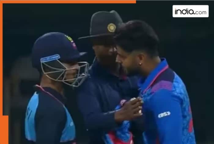 Nitish Rana vs. Ayush Badoni, Nitish Rana vs. Ayush Badoni fight, Nitish Rana vs. Ayush Badoni fight in Syed Mushtaq Ali Trophy, Nitish Rana vs. Ayush Badoni fight video, Nitish Rana vs. Ayush Badoni fight video in Syed Mushtaq ALi Trophy, Nitish Rana vs. Ayush Badoni sharing heated conversation, Syed Mushtaq Ali Trophy, Syed Mushtaq Ali Trophy news, Syed Mushtaq Ali Trophy latest news, Syed Mushtaq Ali Trophy news updates, Syed Mushtaq Ali Trophy latest news updates, Syed Mushtaq Ali Trophy current news, Syed Mushtaq Ali Trophy current news updates, Nitish Rana, Ayush Badoni, cricket, cricket news, sports news