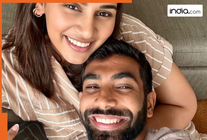 jasprit bumrah instagram post, jasprit bumrah and sanjana ganesan picture, jasprit bumrah social media updates, jasprit bumrah romantic post with sanjana ganesan, jasprit bumrah love connection with sanjana ganesan, jasprit bumrah news, sanjana ganesan news