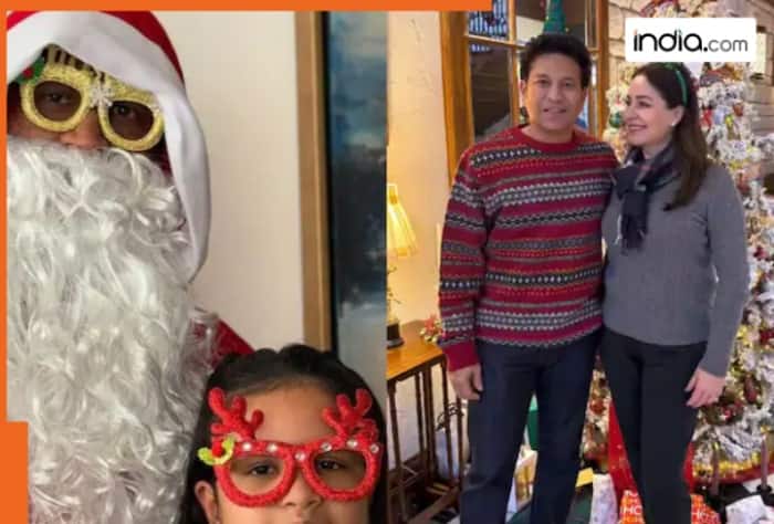 MS Dhoni, Sachin Tendulkar, Kriti Sanon, Ziva Dhoni, Sakshi Dhoni, Anjali Tendulkar, Christmas Day, Indian Cricketers Celebrates Christmas, Santa Claus, Cricket News, Sports News