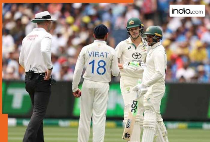 Virat Kohli, Virat Kohli banned by ICC, Virat Kohli penalised by ICC, Virat Kohli pushishment by ICC, ICC punishes Virat Kohli, ICC action on Virat Kohli, Virat Kohli and Sam Konstas fiery moment, Virat Kohli and Sam Konstas fight, Virat Kohli and Sam Konstas during Border-Gavaskar Series, India vs Australia, IND vs AUS, cricket, cricket news