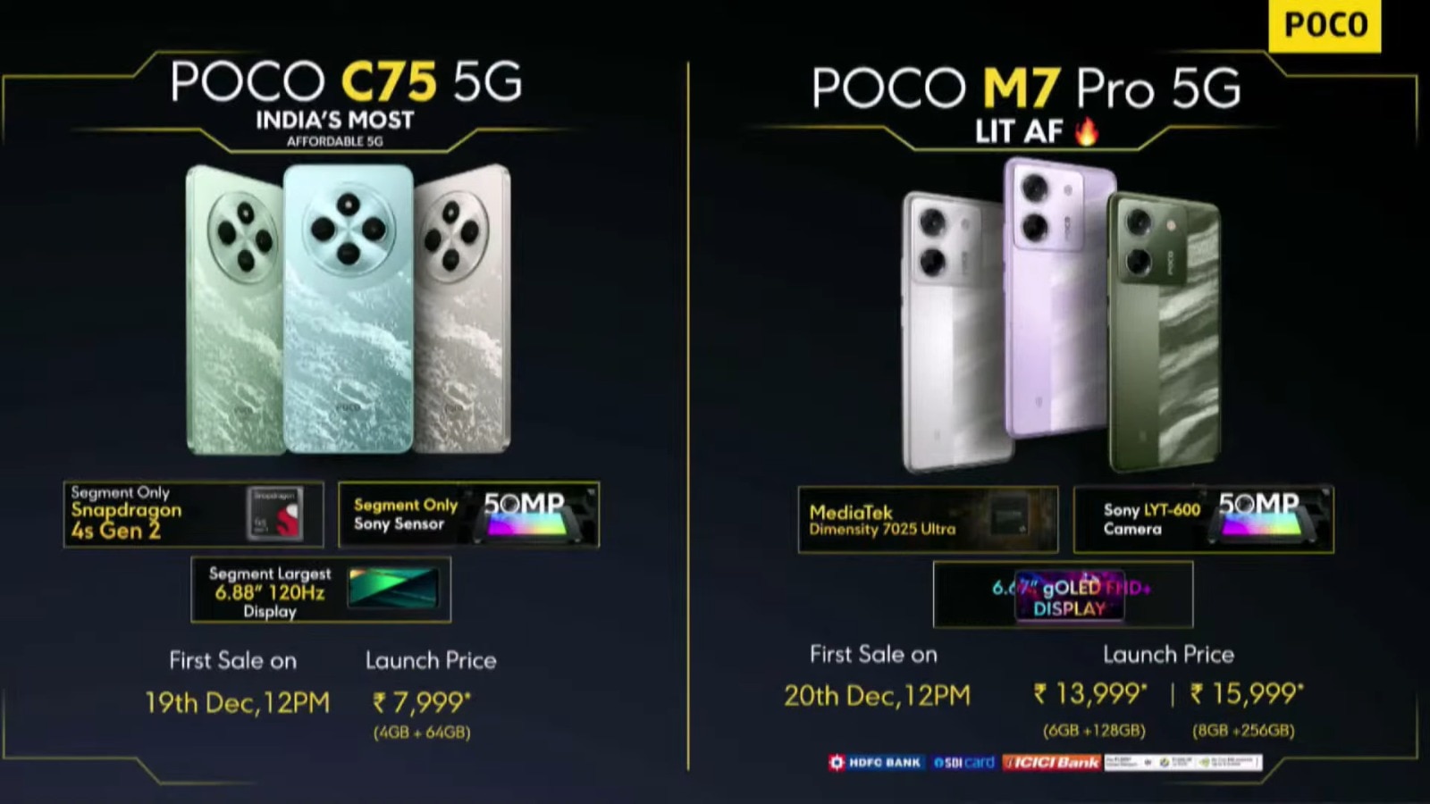 POCO M7 Pro 5G and C75 5G Launched In India