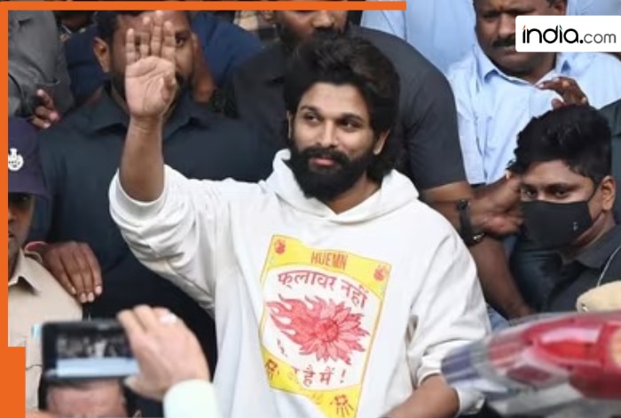 Pushpa 2 star Allu Arjun walks out of jail after spending night behind bars, Allu Aravind, KC Reddy receive him, watch viral video