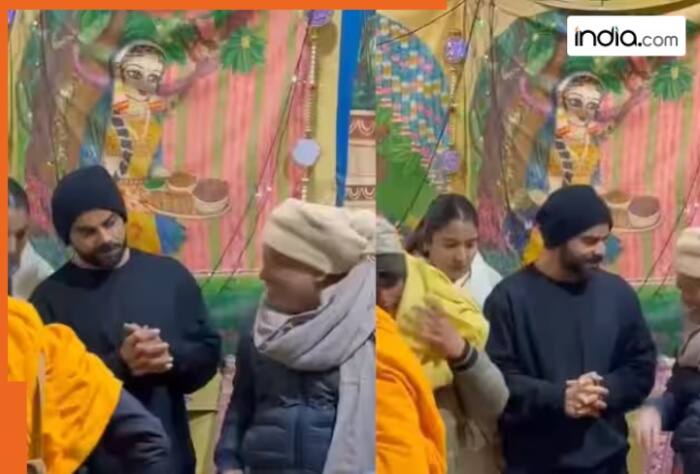 VIRAT KOHLI, virat kohli news, Premanand Maharaj, vrindavan,Anushka Sharma, virat kohli family, radhavallabh mandir, vrindavan virat kohli, virat kohli vrindavan ashram, virat kohli going to vrindavan, virat kohli family vrindavan, virat kohli vrindavan news, virat kohli video, virat kohli viral video