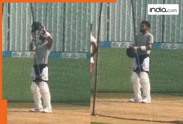 Virat Kohli in nets, Virat Kohli practicing in Ranji Trophy, Virat Kohli practicing for upcoming match against Railways, Virat Kohli stats in Ranji Trophy, Delhi vs Railways, Ranji Trophy 2024-25, Ranji Trophy 2024-25 news, Ranji Trophy 2024-25 latest news