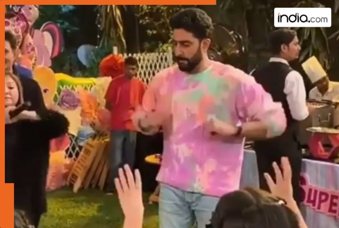 Amid divorce rumors with Aishwarya Rai, Abhishek Bachchan’s video dancing at daughter Aaradhya’s party goes viral – WATCH