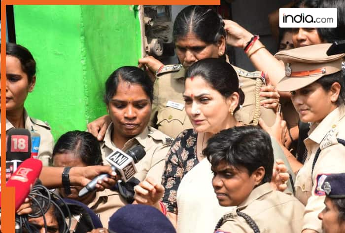 Anna University Rape Case: BJP’s women wing protests against DMK, Khushbu among cadre detained
