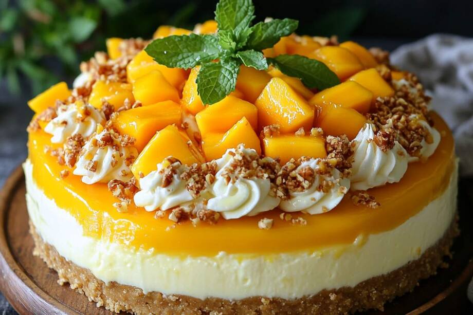 Satisfy Your Sweet Tooth With This Easy Mango Cheesecake Recipe
