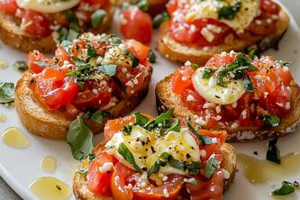 Elevate Your Appetizer Game With Homemade Mozzarella Bruschetta